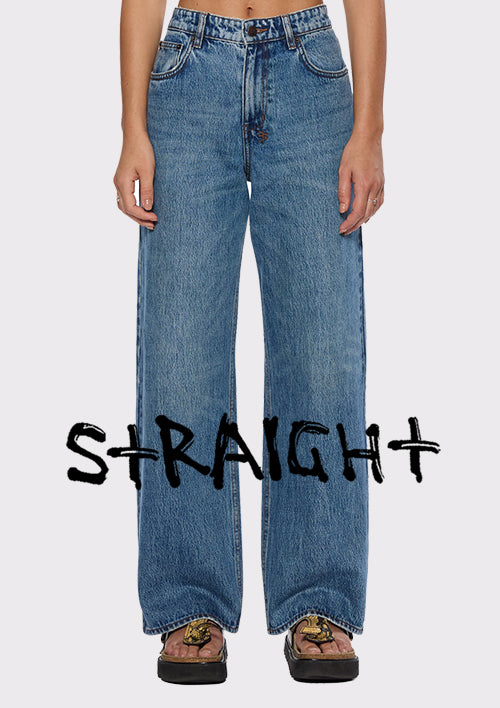 Empire Women's High Rise Straight Leg Jeans