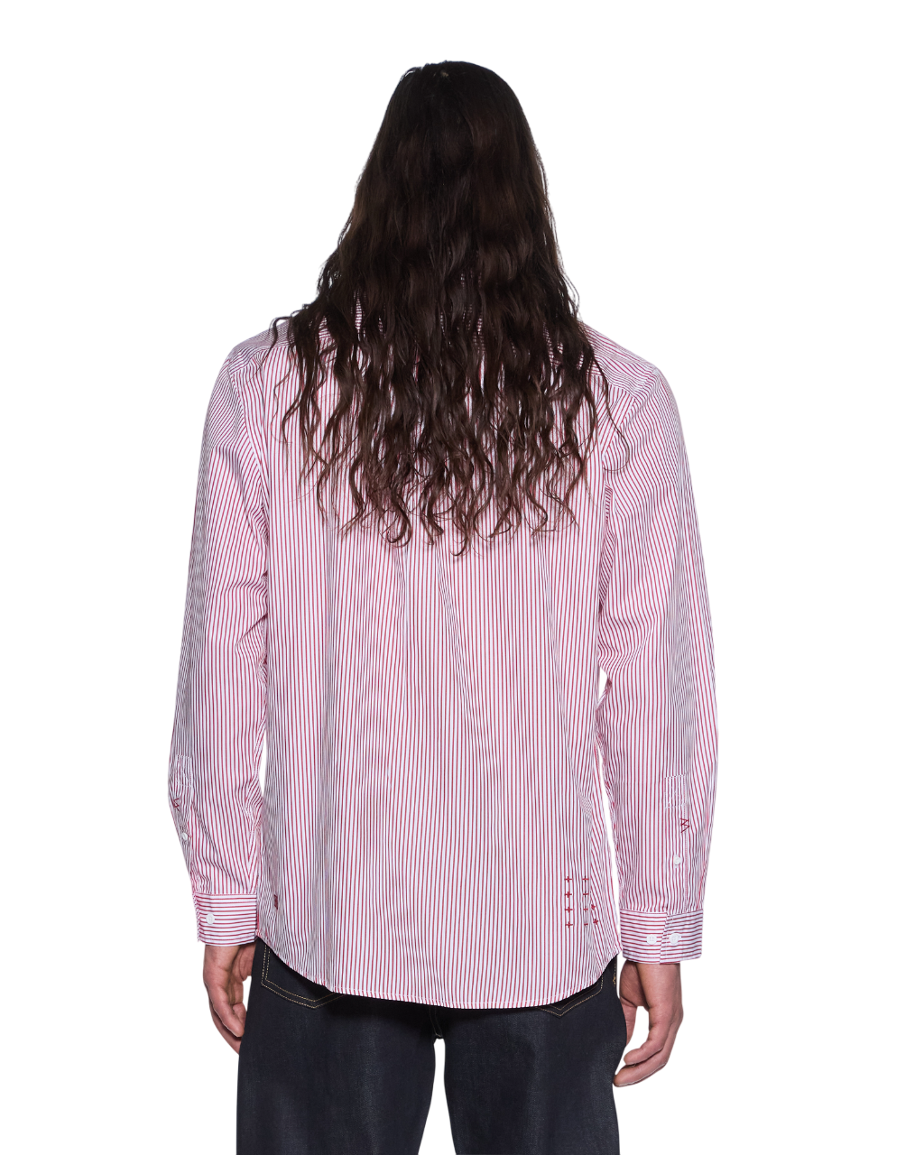 MENS KADE LS SHIRT RED-WHITE SHIRTS