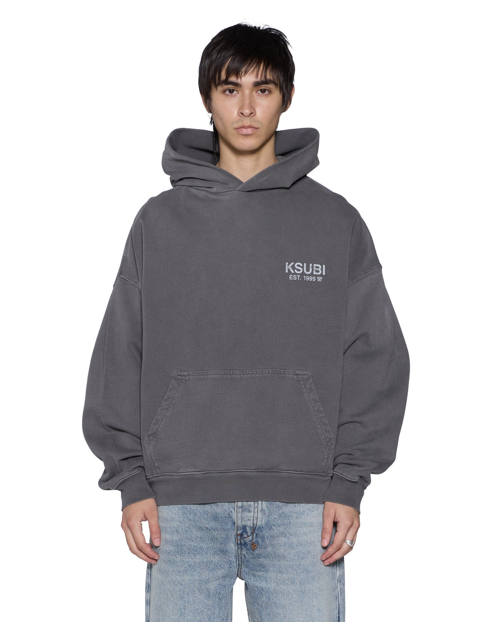 MENS STATE EKCESS HOODIE BLACK FADE FLEECE