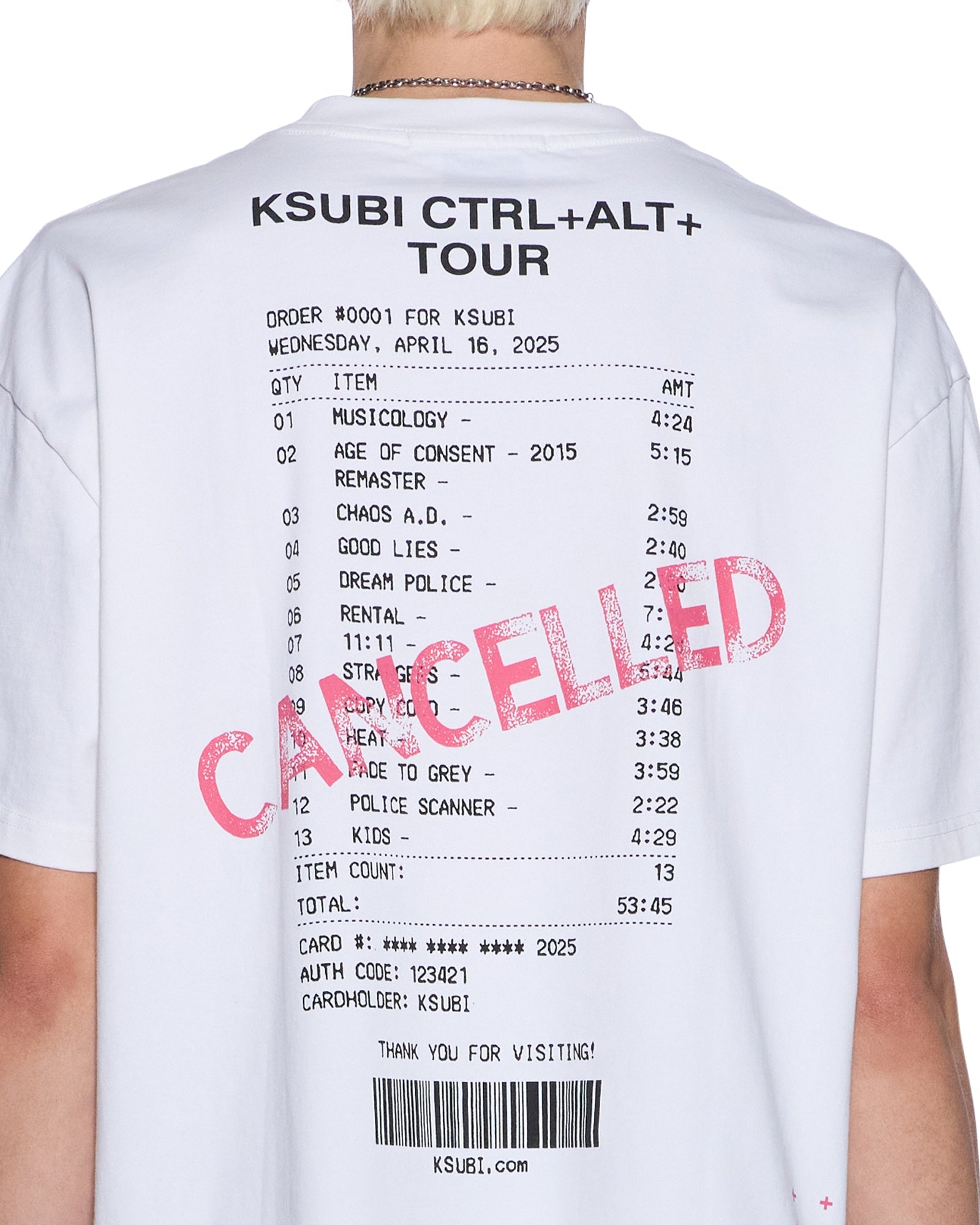 MENS  FORCE QUIT SS HALEN TEE OFF WHITE BOXY TEES