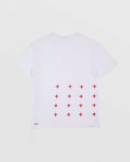 MENS 4X4 BIGGIE SS TEE WHITE/RED TEES