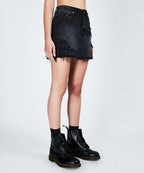 WOMENS MINI MOSS RECALL BLACK SKIRTS