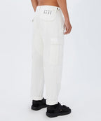 Mens Raws Cargo Pant White Pants - White