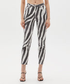 Womens Pointer Wild Static Relaxed Tapered Denim Jeans - Black And White