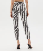 Womens Pointer Wild Static Relaxed Tapered Denim Jeans - Black And White