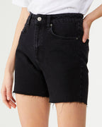 Womens Racer Short Noir Slim Walkshorts - Black