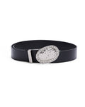 HEAVY METAL EMBELLESHED BELT BLACK SILVER