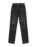 MENS ANTI K BLAKK ROKK TRASHED DENIM JEANS