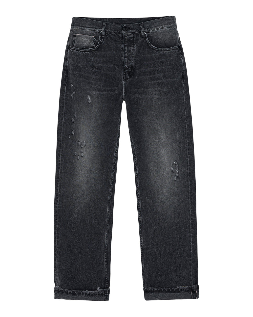 MENS ANTI K SELVEDGE CHICAGO BLACK DENIM JEANS