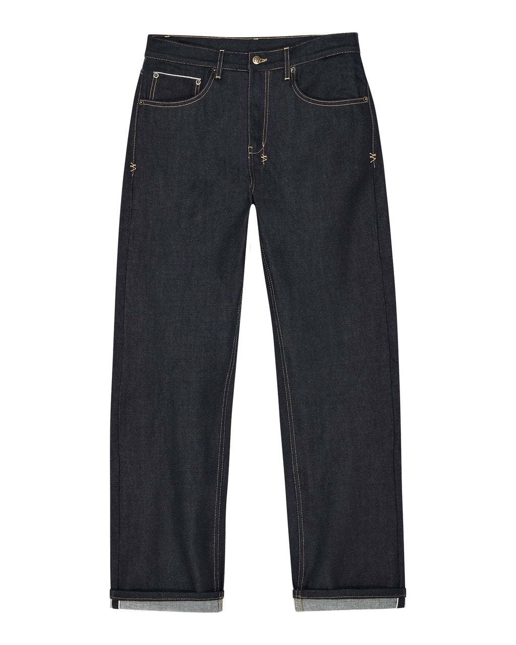 MENS ANTI K SELVEDGE RAW BLUE DENIM JEANS