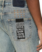 MENS ANTI K STAGE DIVE TRASHED DENIM JEANS