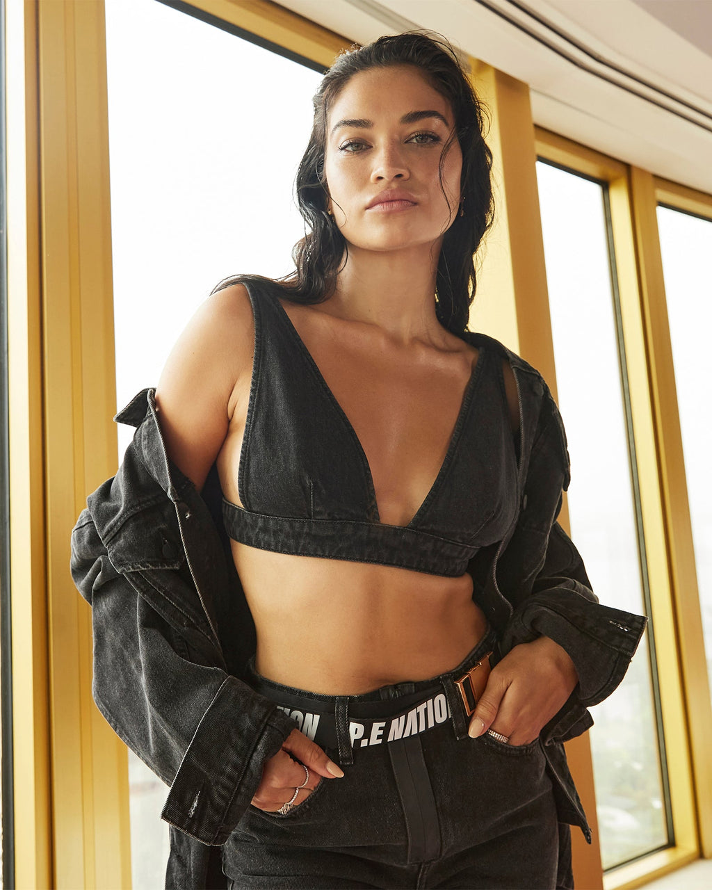 Womens Ksubi X P.e Nation Bra Noir Fitted Fashion Tops - Black