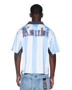 Mens Offside Duke Ss Jersey Ice Stripe Boxy Fashion Tops - Multi Colour