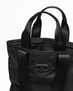MADE IN HEAVEN NYLON LEATHER TOTE BLACK BAGS