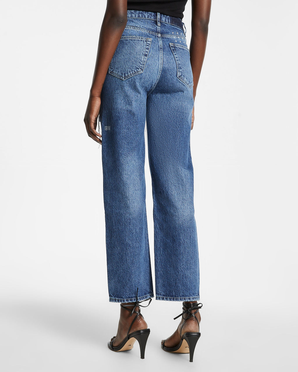 WOMENS BROOKLYN JEAN STELLA SLASHED DENIM JEANS