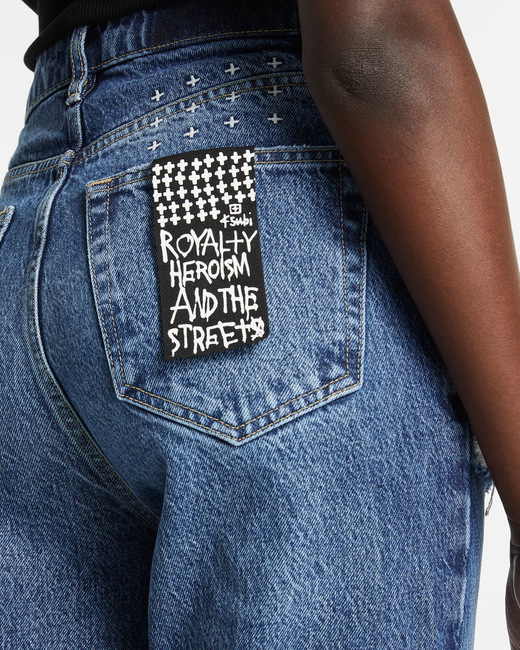 WOMENS BROOKLYN JEAN STELLA SLASHED DENIM JEANS