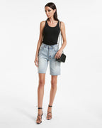 Womens Brooklyn Short Skream Trashed Relaxed Walkshorts - Denim