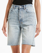 Womens Brooklyn Short Skream Trashed Relaxed Walkshorts - Denim