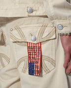 MENS KSUBI X ALICE HOLLYWOOD TORO IVORY DENIM JEANS
