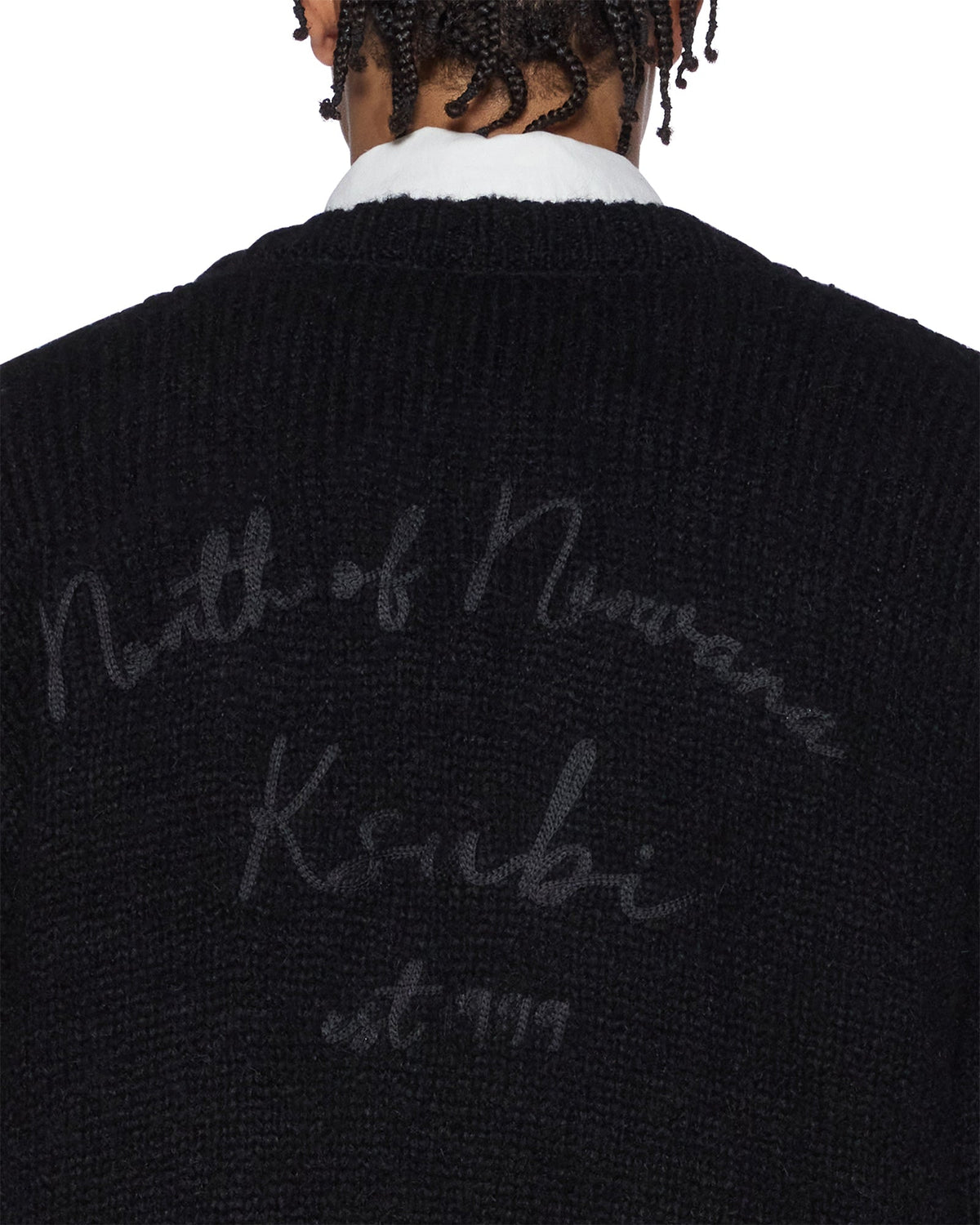 MENS SALUD CARDIGAN JET BLACK KNITWEAR
