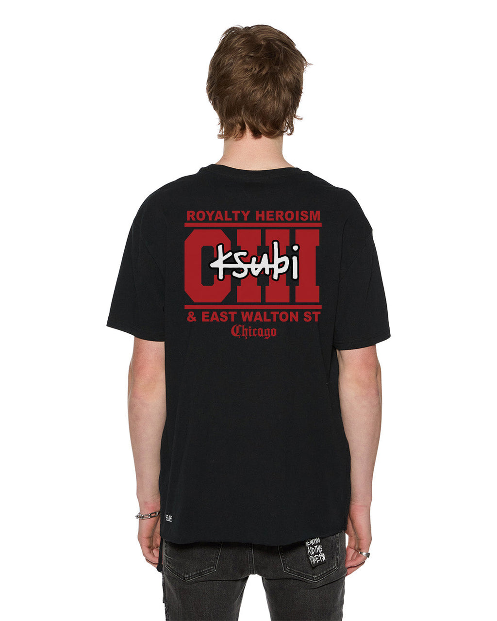 MENS CHICAGO AND THE STREETS SS BIGGIE TEE BLACK TEES
