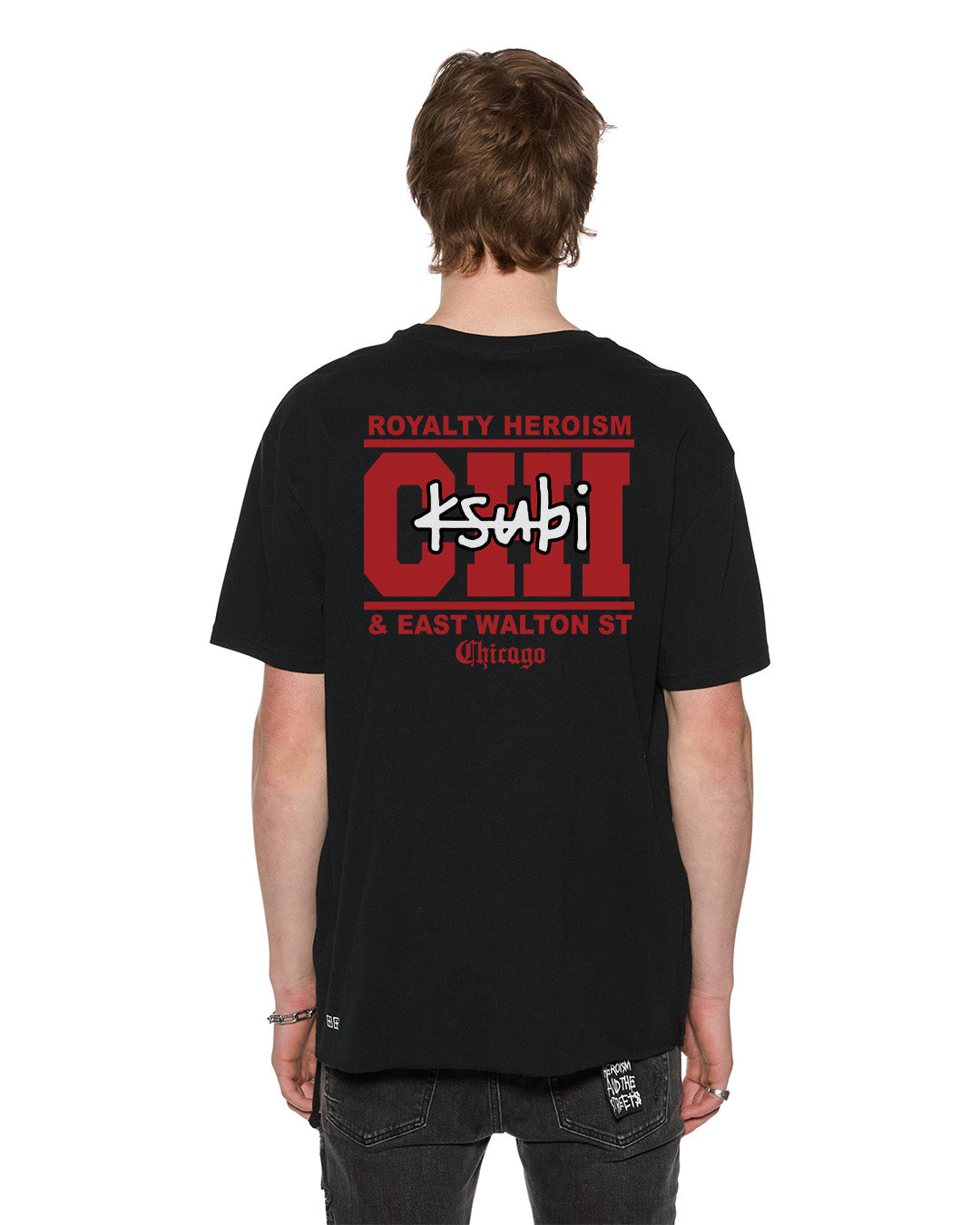 MENS CHICAGO AND THE STREETS SS BIGGIE TEE BLACK TEES