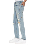 Mens Chitch Champagne Destroy Sketch Slim Denim Jeans - Denim