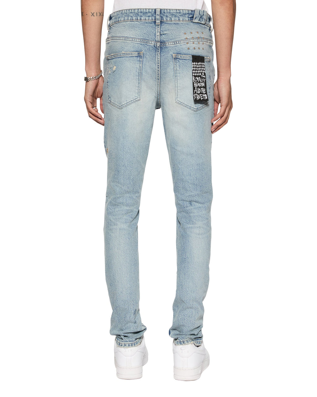 Mens Chitch Champagne Destroy Sketch Slim Denim Jeans - Denim
