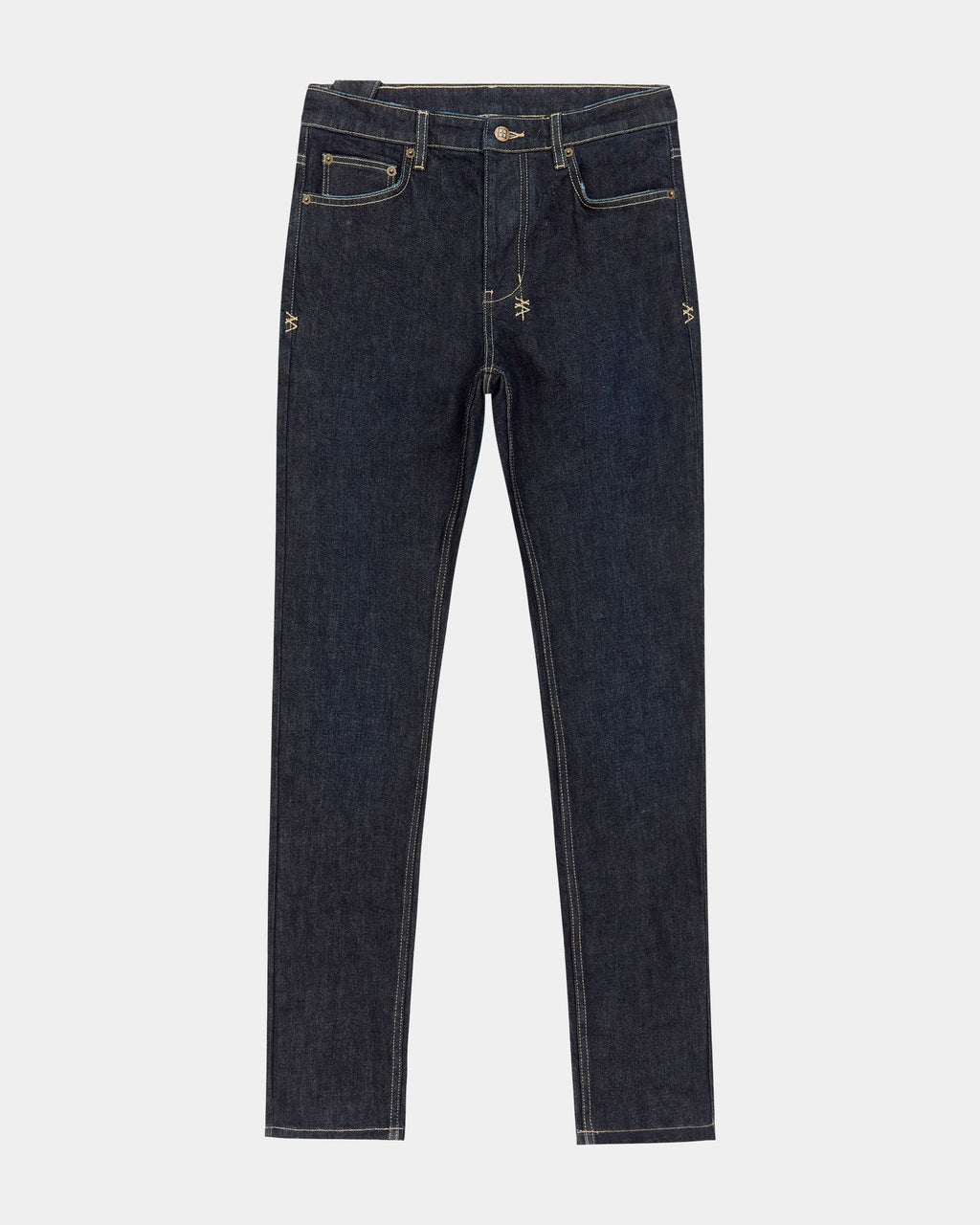Mens Chitch Rinsed Slim Denim Jeans - Denim
