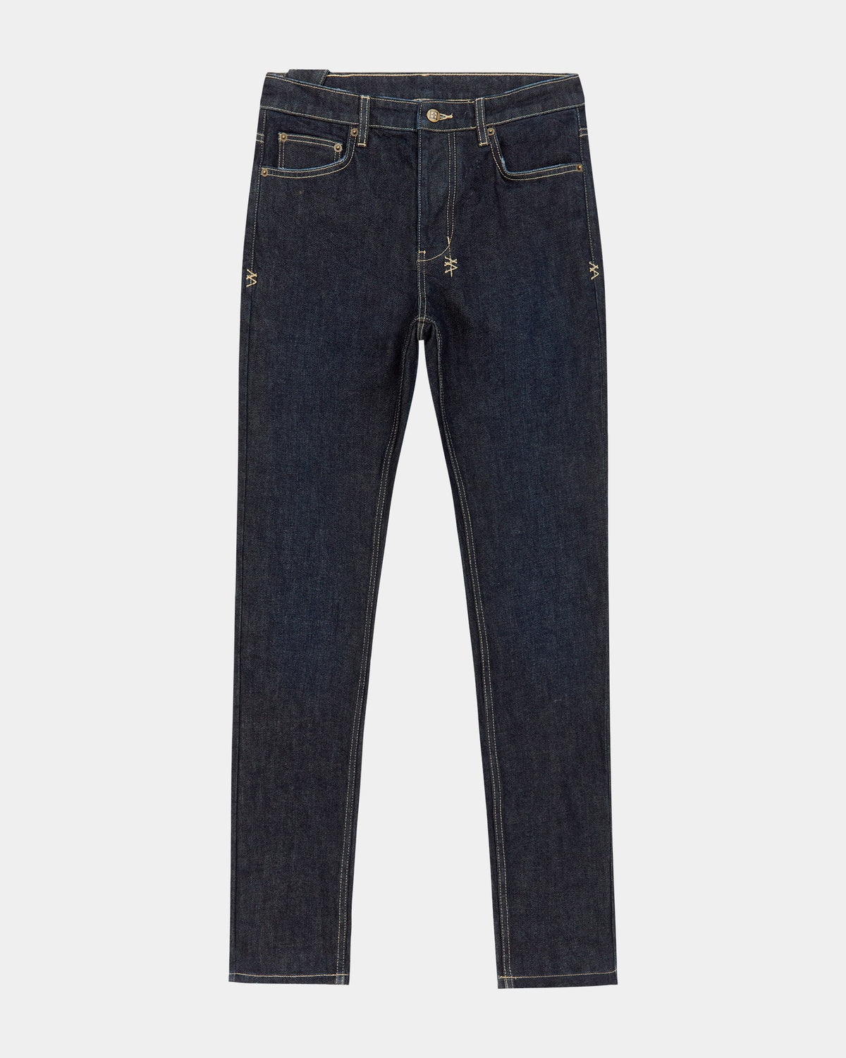 Mens Chitch Rinsed Slim Denim Jeans - Denim