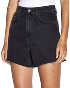 Womens Hi Line Short Washed Black A Line Walkshorts - Black