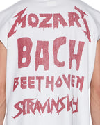 MENS LINE UP EKCESS CUT OFF TEE WHITE/RED TEES