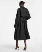 Womens Cypher Trench Coat Black Regular Jackets - Black