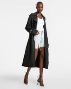 Womens Cypher Trench Coat Black Regular Jackets - Black