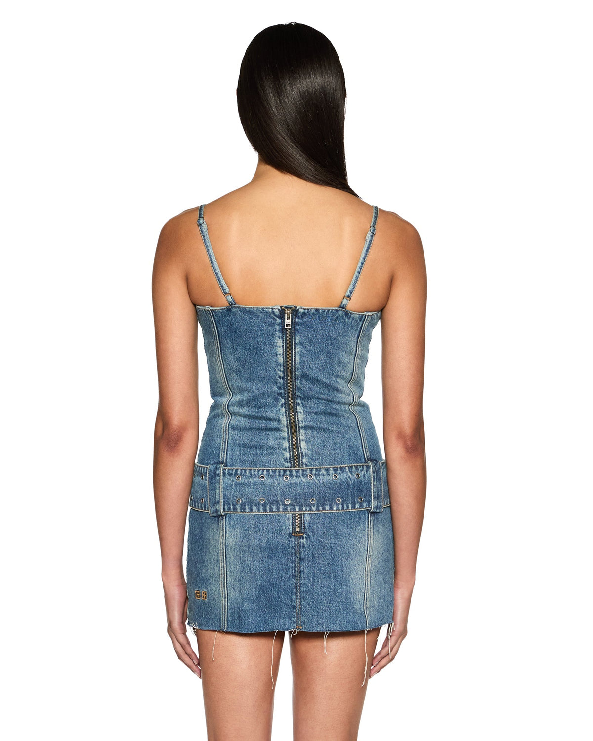 WOMENS DAUPHINE BELTED MINI AGED DRESSES