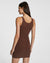WOMENS  ARISE TANK DRESS CHOCOLATE FITTED DRESSES
