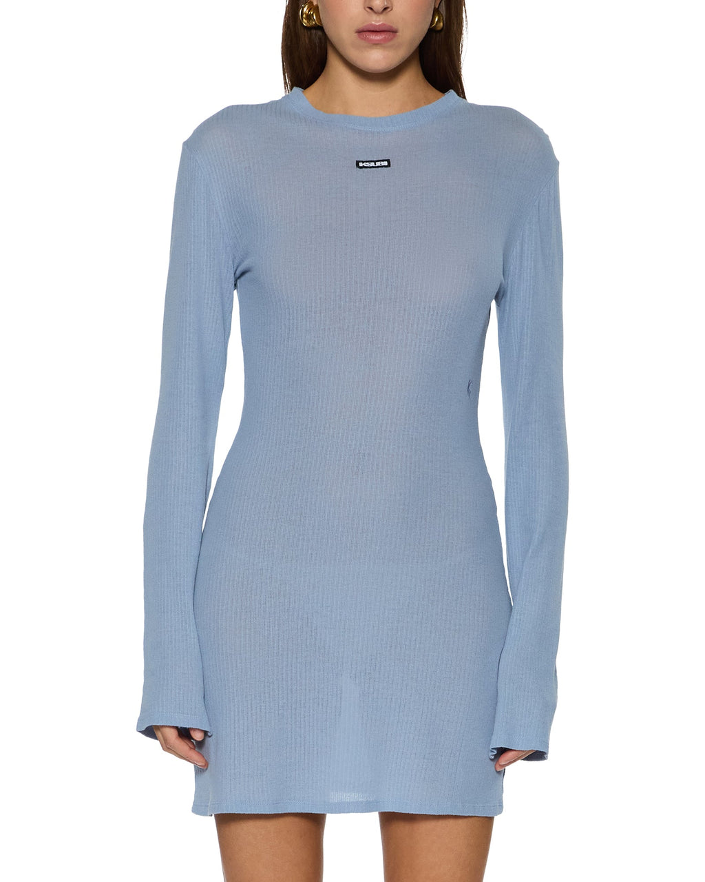 WOMENS CRAWFORD LS DRESS ICE BLUE DRESSES