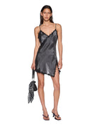 Womens Selma Slip Dress Dark Silver Regular Dresses - Silver