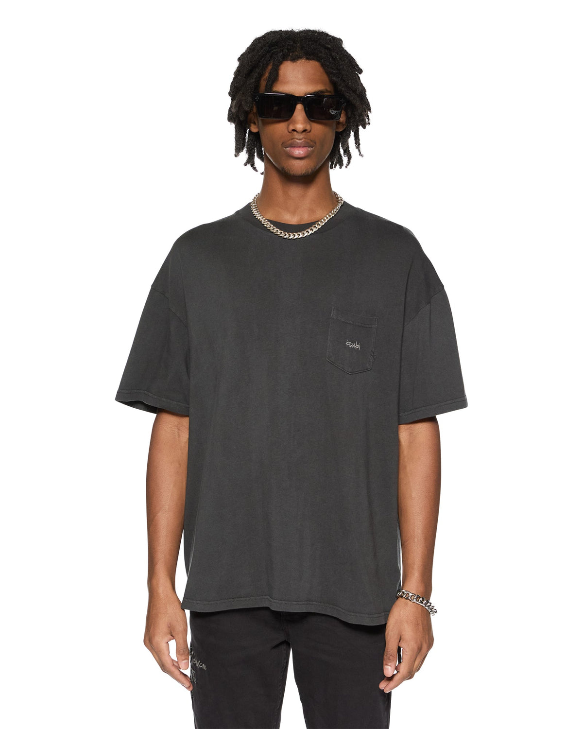 EST POCKET SS TEE OLD BLACK