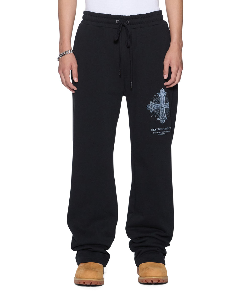 MENS FALSE IDOLS SYNTHESIS TRAK PANT JET BLACK PANTS