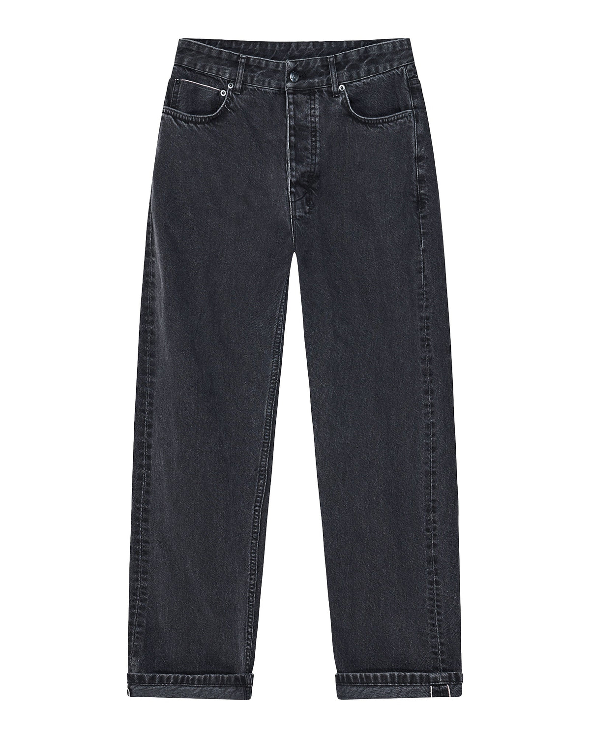 MENS HAZLOW SELVEDGE NY BLACK DENIM JEANS