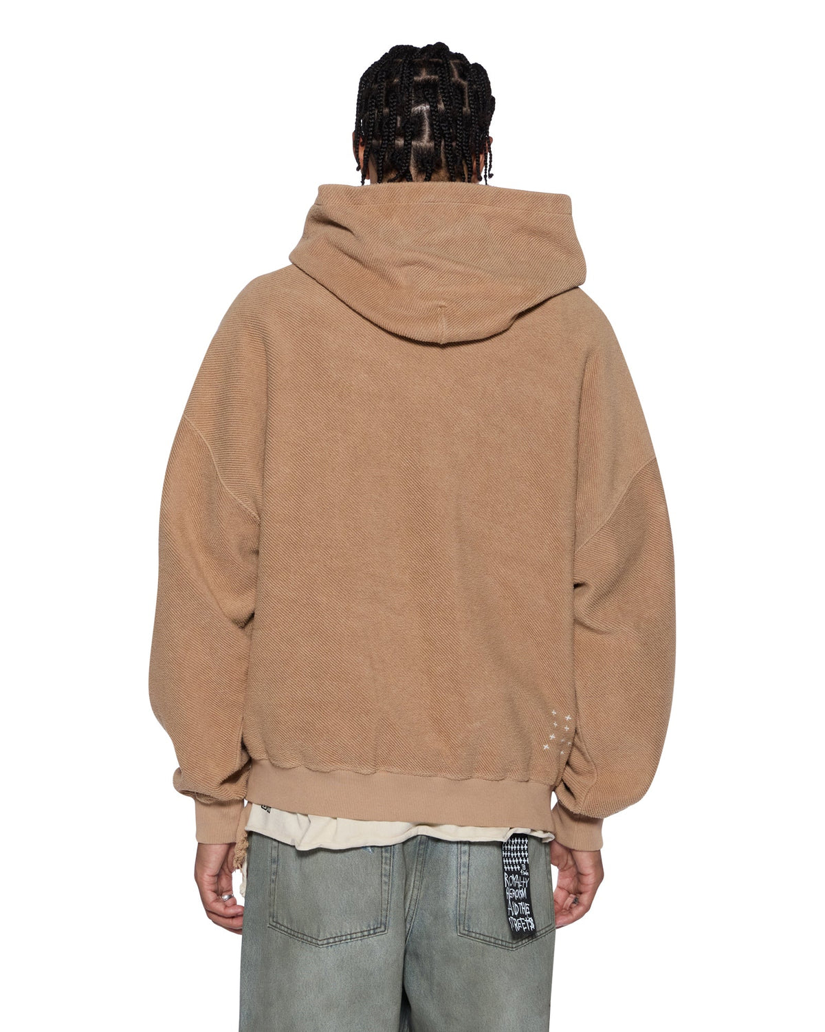 Mens 1999 Ekcess Hoodie Elk Oversized Fleece - Brown