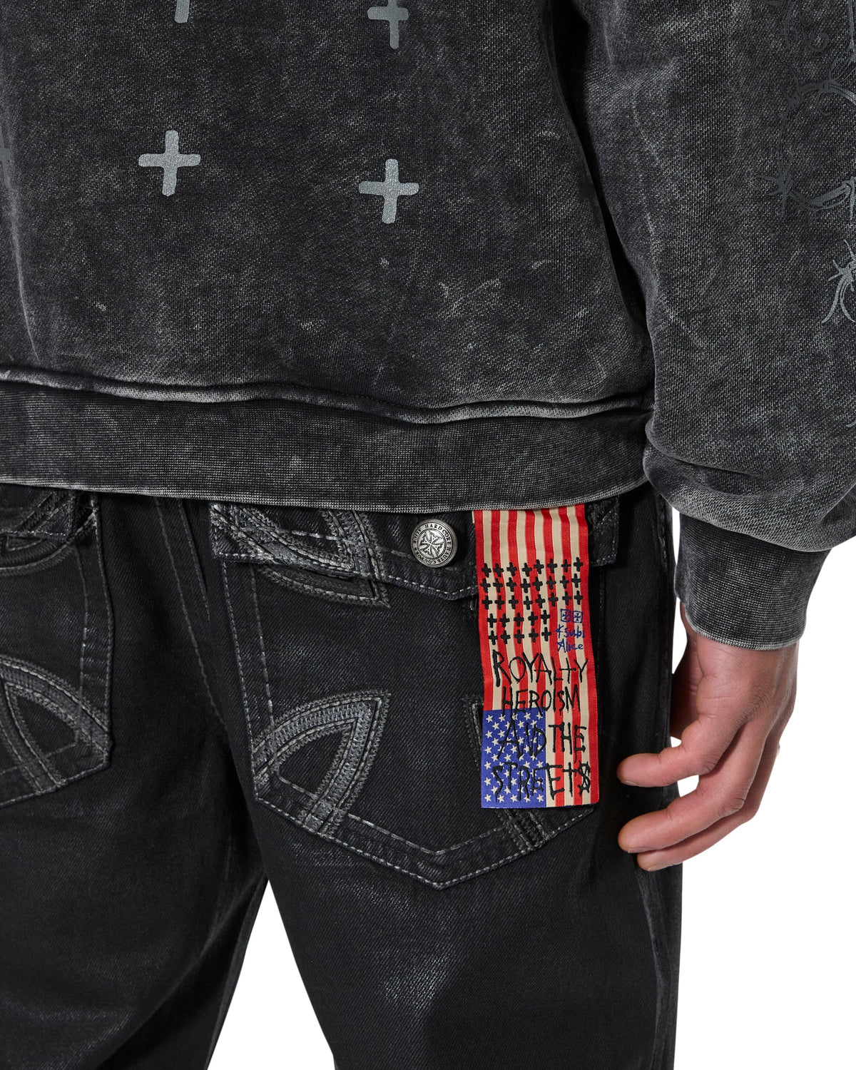 KSUBI X ALICE HOLLYWOOD GRAPHIC ZIP HOODIE BLACK