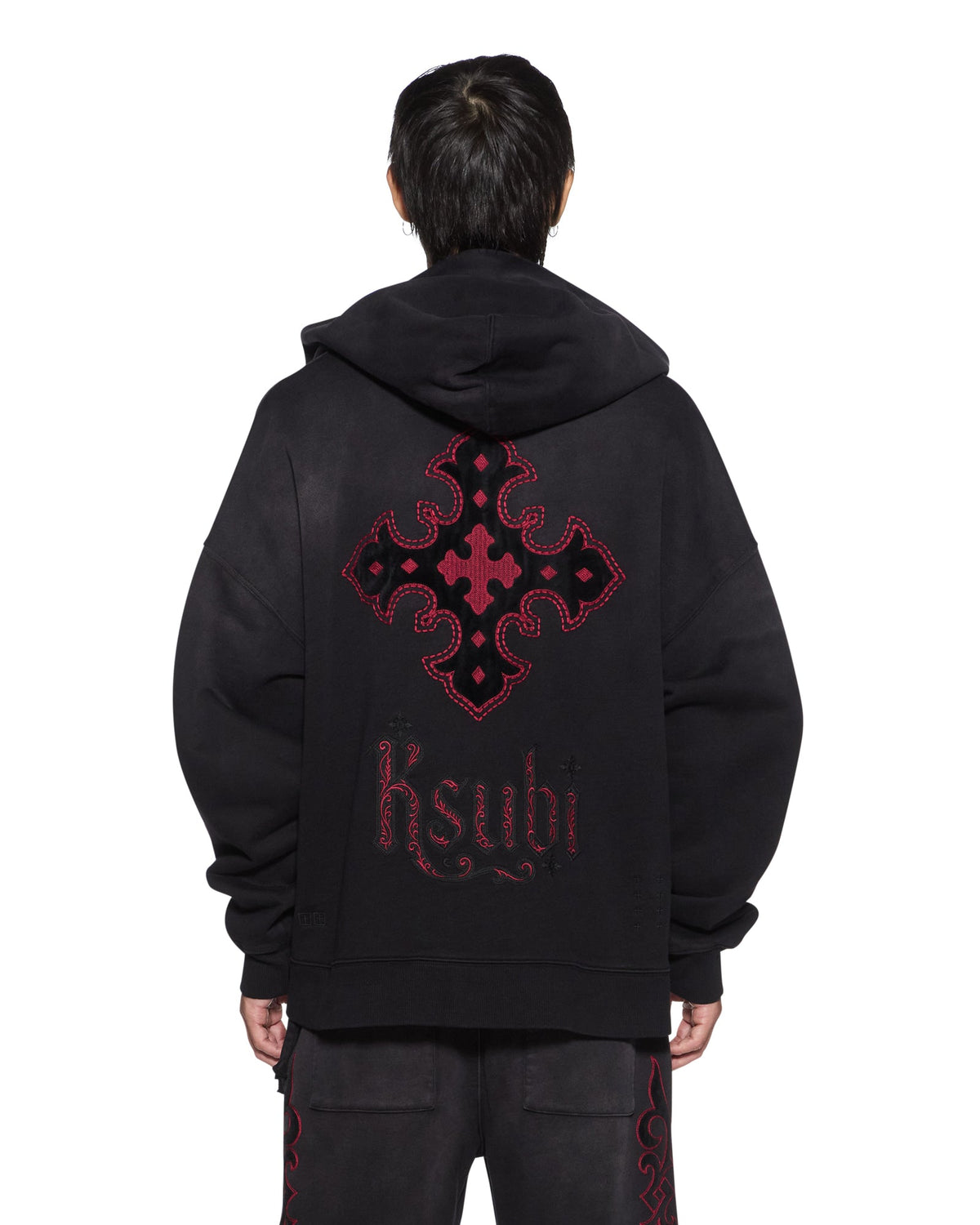 MENS PAISE EKCESS HOODIE BLACK FADE FLEECE