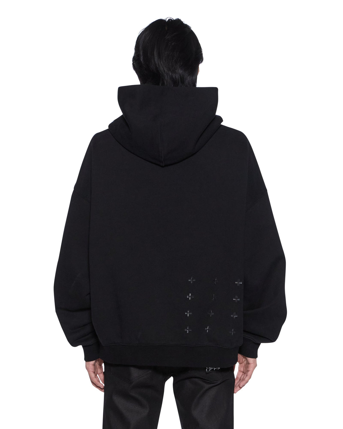MENS LORDS EKCESS HOODIE JET BLACK FLEECE