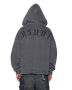MENS SERPENT EKCESS HOODIE FADED BLACK FLEECE