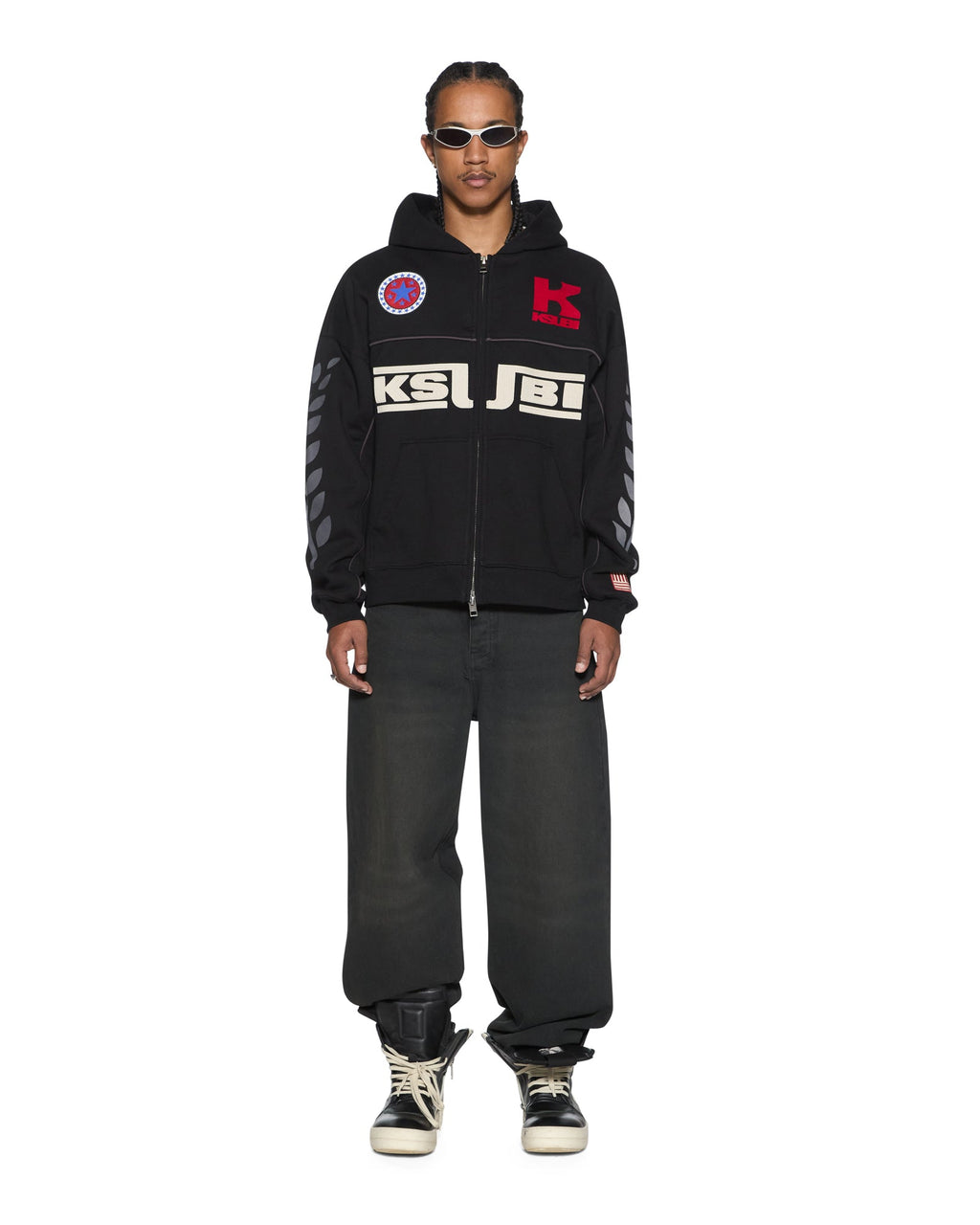MENS ZOOM EKCESS ZIP HOODIE JET BLACK FLEECE
