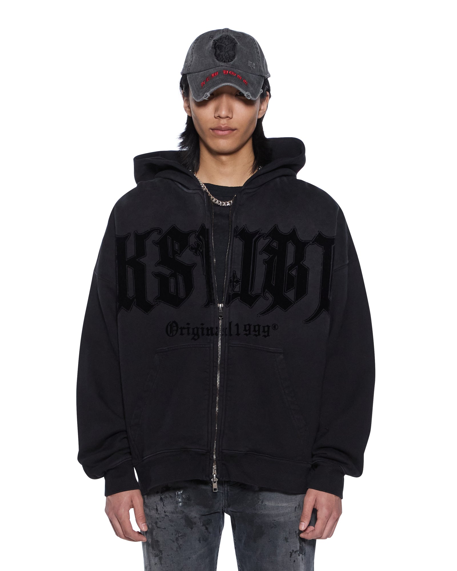 MENS  KSTUDIO EKCESS HOODIE BLACK FADE OVERSIZED FLEECE