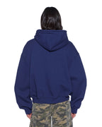 WOMENS SLOUCH HOODIE NAVY FLEECE