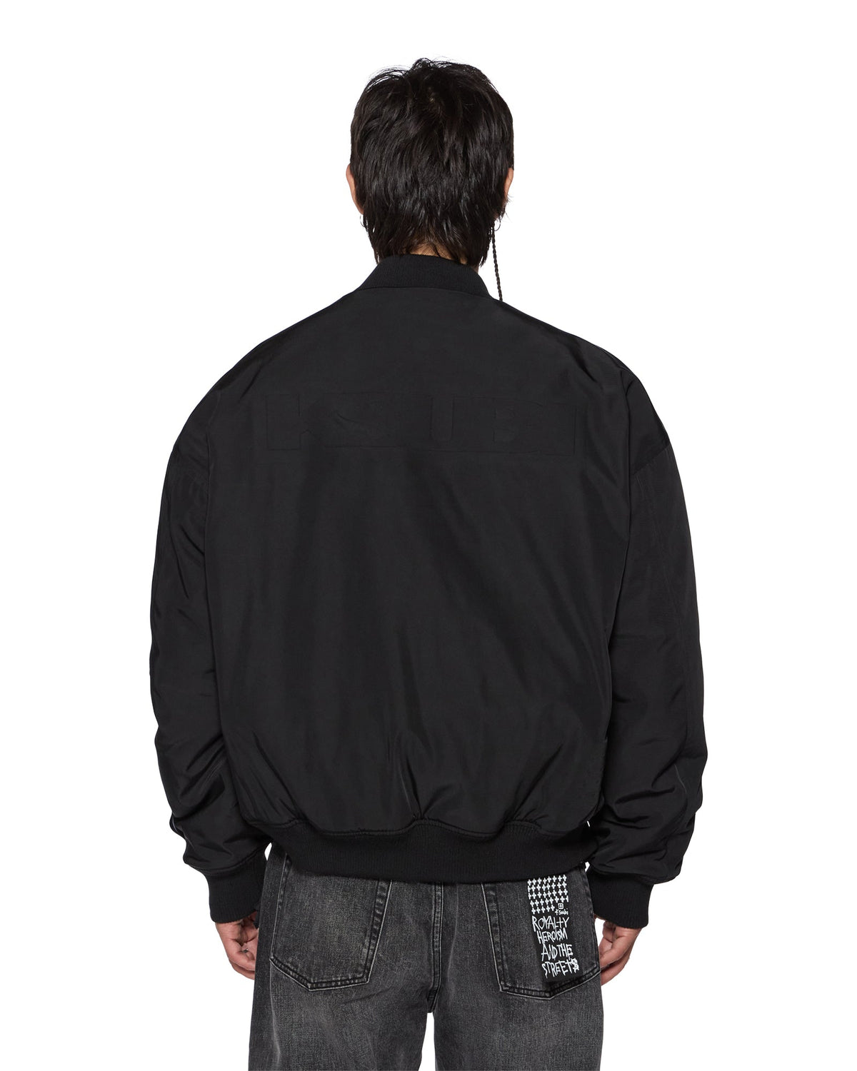 MENS INTRUDER BOMBER JACKET BLACK JACKETS